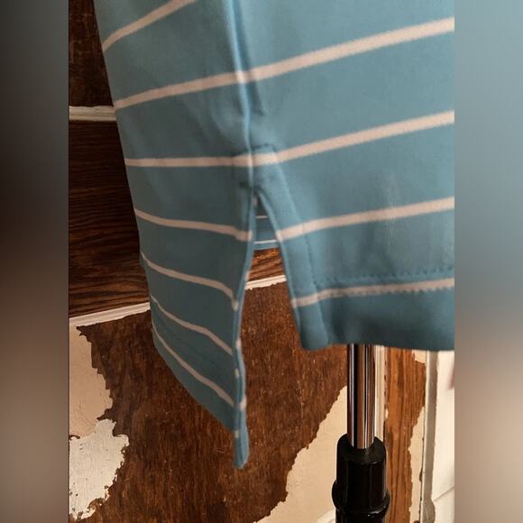 PETER MILLAR Striped Blue Dbl Eagle Club Golf Polo Mens sz L - Picture 8 of 9